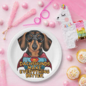 Dachshundsすべてを改善する ペーパープレート (パーティー)
