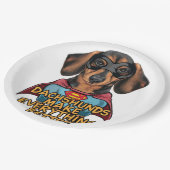 Dachshundsすべてを改善する ペーパープレート (アングル)