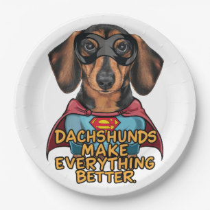 Dachshundsすべてを改善する ペーパープレート