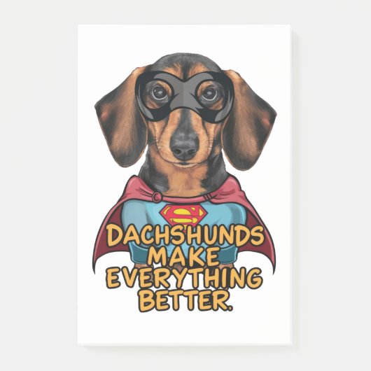 Dachshundsすべてを改善する ポストイット (正面)