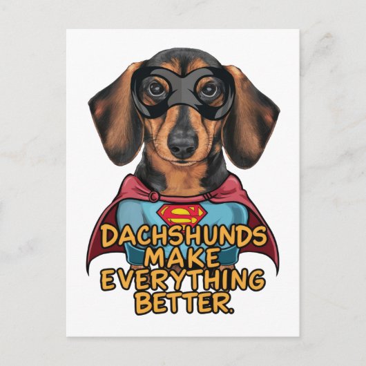 Dachshundsすべてを改善する ポストカード (正面)
