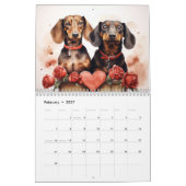 Dachshundsカレンダー、任意の年 カレンダー (2月 2027)