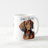 Dachshunds/グラムの歩くバディモダンコーヒーマグ コーヒーマグカップ (正面右)