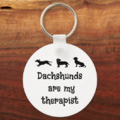 Dachshunds are my Therapist Cute Dachshund キーホルダー (裏面)