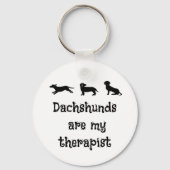 Dachshunds are my Therapist Cute Dachshund キーホルダー (裏面)