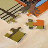 Dachshunds atHouse Door、追加文字 ジグソーパズル (側面)