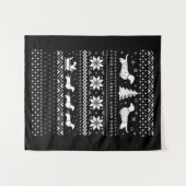 Dachshunds Christmas タペストリー (正面(横))