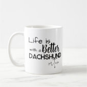 Dachshunds Friendsの写真で最高の生活が良い コーヒーマグカップ (左)