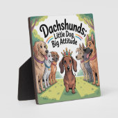 Dachshunds Little Dog, Big Attitude フォトプラーク (正面)