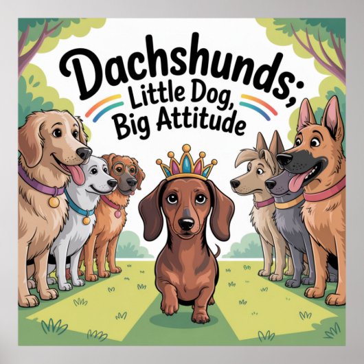 Dachshunds Little Dog, Big Attitude ポスター (正面)