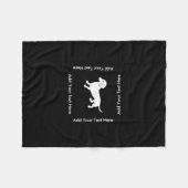 Dachsund フリースブランケット (正面(横))