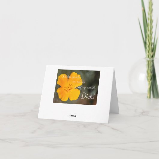 Dachte gerade an meinen Lieblingsmensch: Dich! カード (裏面)