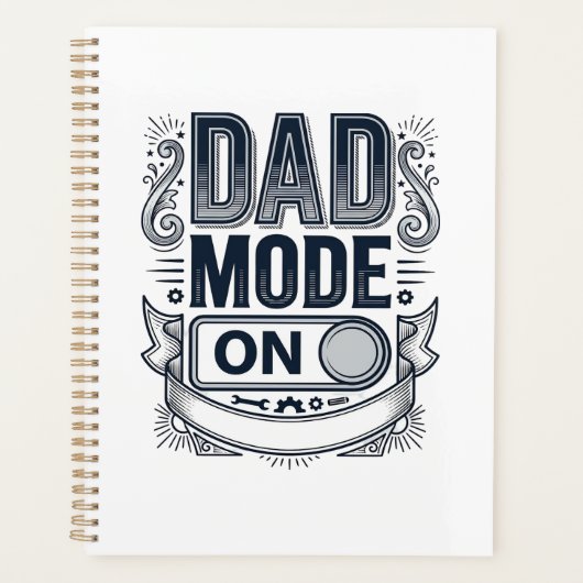 Dadモード ヴィンテージ風刻印Tシャツデザイン_1 プランナー手帳 (正面)