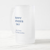 Dad王のおもしろいはビール青いビールのジョッキをリラックスし、飲みます フロストグラスビールジョッキ (正面左)