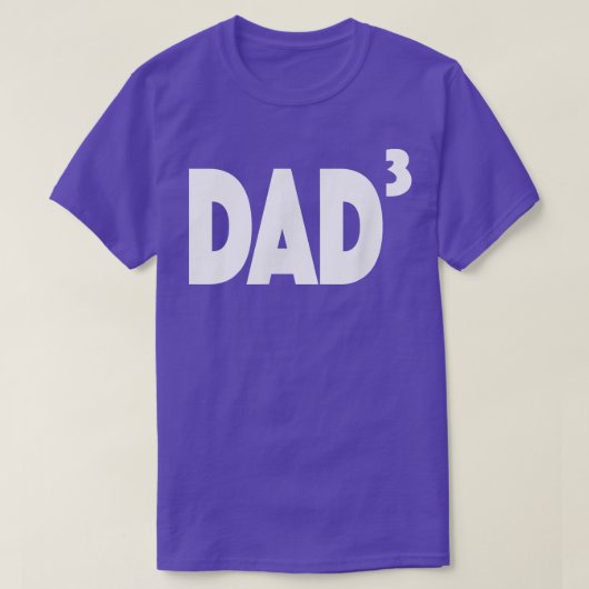 Dad3  3人のパパ 3倍のパパ   tシャツ (デザイン正面)