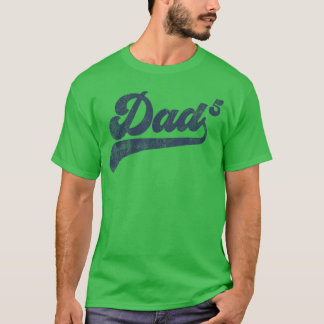 Dad5 5児のパパ 5人のパパ 五男 父の日ギフト tシャツ