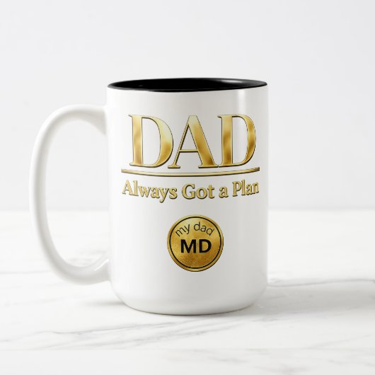 DAD ― いつも計画を立ててくれる ツートーンマグカップ (左)