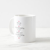 Dad | おじいちゃん | 曾おじいちゃん 設立年  コーヒーマグカップ (正面左)