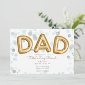 DAD ゴールバルーン 父の日 ブランチ 現代 グレー 招待状 (スタンド正面)