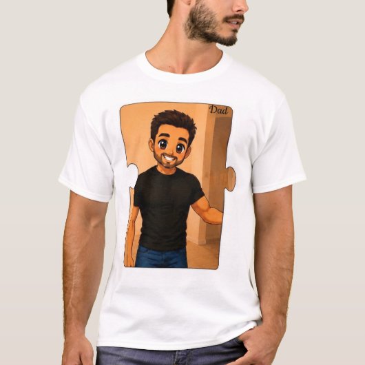 Dad シャツ | おそろいファミリーバースデーTシャツ 名入れカスタム (正面)