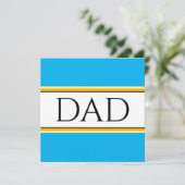 DAD テキスト ファン スカイブルー 白 オレンジ ブラック ストライプ シーズンカード (スタンド正面)