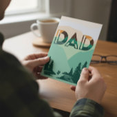 「DAD」マウンテン ランドスケープ グリーティング カード