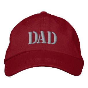 DAD レタリング ハット - シンプルな刺繍スタイル