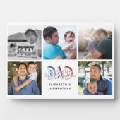 DAD 息子 & 娘 名言 フォト コラージュ 家族名 フォトプラーク (正面)