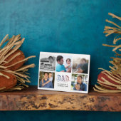 DAD 息子 & 娘 名言 フォト コラージュ 家族名 フォトプラーク (側面)