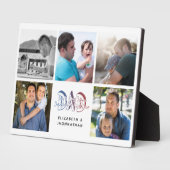 DAD 息子 & 娘 名言 フォト コラージュ 家族名 フォトプラーク (側面)