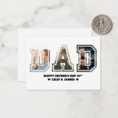 DAD 文字切り抜き写真コラージュ 父の日 ノートカード (正面/裏面インサイチュ)