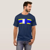 DAD 海事信号旗シャツ - デルタ アルファ デルタ Tシャツ (正面フル)