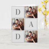 DAD 現代写真コラージュ 父の日 カード (黄色い花)