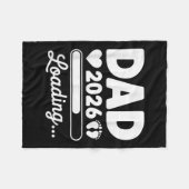 Dad 2026 Loading Expecting Father Baby Announcemen フリースブランケット (正面(横))