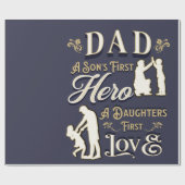 Dad A Son's First A Daughters First Love ラッピングペーパー (フラット)