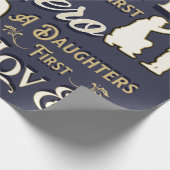 Dad A Son's First A Daughters First Love ラッピングペーパー (角)