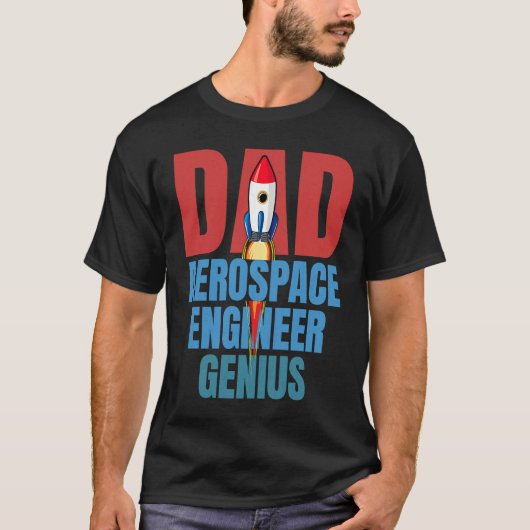 Dad Aerospace Engineer Genius Fun Engineering  Gra Tシャツ (正面)