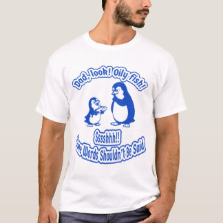 Dad and Baby Penguin Funny Oil Joke Cute Animal Tシャツ