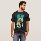 Dad And Daughter Surfing Retro Pop Surfer Dad 1 Tシャツ (正面フル)