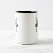 Dad and Mom Mug Set Personalized Gift for Parents ツートーンマグカップ (中央)