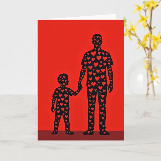 Dad And Son Love Hearts Card カード (黄色い花)