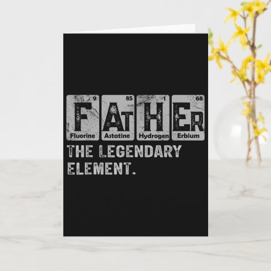 Dad And Son Matching Fathers Day Cool Family Scien カード (黄色い花)