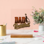 Dad Basketball Vintage Engraving Shirt Design_1 アクリルサイン (ウェディング)