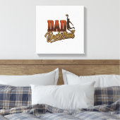 Dad Basketball Vintage Engraving Shirt Design_1 キャンバスプリント (インサイチュ (寝室))