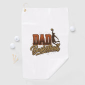 Dad Basketball Vintage Engraving Shirt Design_1 ゴルフタオル (インサイチュ)