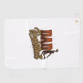 Dad Basketball Vintage Engraving Shirt Design_1 ゴルフタオル (横)