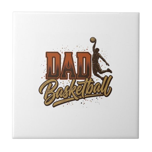 Dad Basketball Vintage Engraving Shirt Design_1 タイル (正面)
