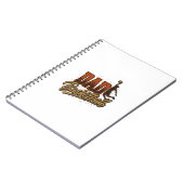 Dad Basketball Vintage Engraving Shirt Design_1 ノートブック (左側)