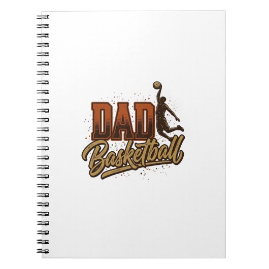 Dad Basketball Vintage Engraving Shirt Design_1 ノートブック (正面)