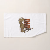 Dad Basketball Vintage Engraving Shirt Design_1 ハンドタオル (ハンドタオル)